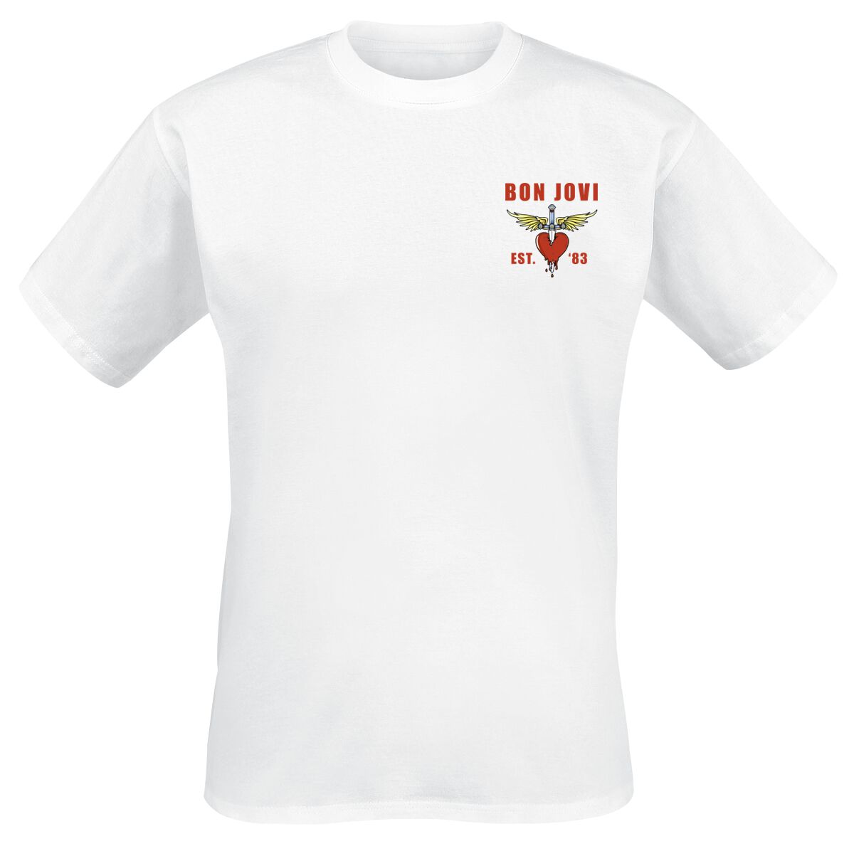 Bon Jovi T-Shirt - Bad Name - S bis 3XL - für Männer - Größe XXL - weiß  - Lizenziertes Merchandise! von Bon Jovi