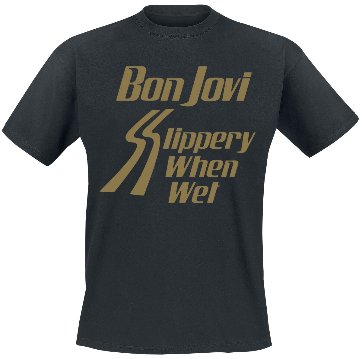 Bon Jovi T-Shirt - Slippery When Wet - S bis 3XL - für Männer - Größe S - schwarz  - Lizenziertes Merchandise! von Bon Jovi