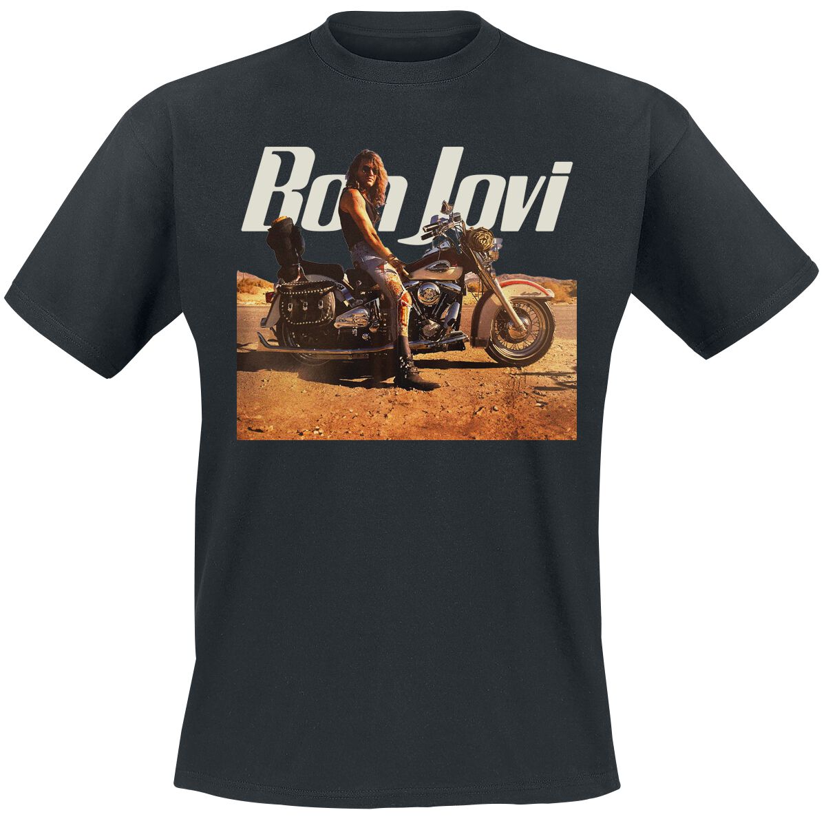 Bon Jovi T-Shirt - Wanted - S bis 3XL - für Männer - Größe S - schwarz  - Lizenziertes Merchandise! von Bon Jovi