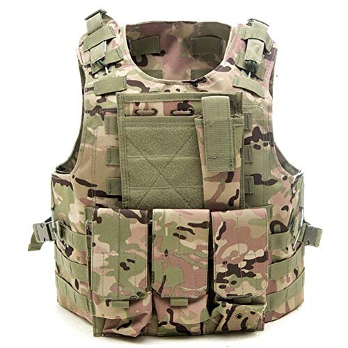 Bon amixyl Jagd Tactical Weste Einstellbare Armee Militärische Angriff Kampf Weste, Airsoft Paintball Angriff Outdoor Dschungel Spiel Schutz Weste (CP Tarnung)… von Bon amixyl