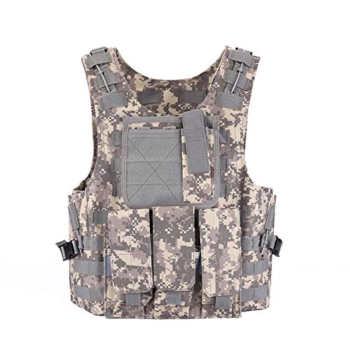 Bon amixyl Jagd Tactical Weste Einstellbare Armee Militärische Angriff Kampf Weste, Airsoft Paintball Angriff Outdoor Dschungel Spiel Schutz Weste (ACU)… von Bon amixyl