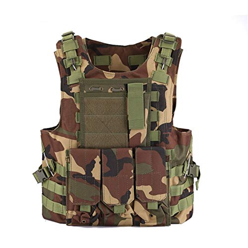 Bon amixyl Jagd Tactical Weste Einstellbare Armee Militärische Angriff Kampf Weste, Airsoft Paintball Angriff Outdoor Dschungel Spiel Schutz Weste (Wald Tarnen)… von Bon amixyl