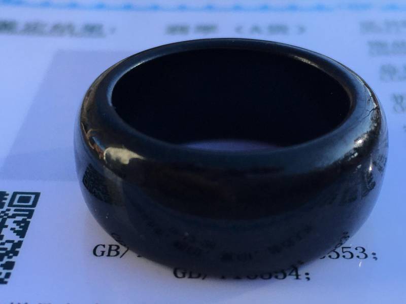 2 Größen Dunkelgrün Schwarze Jade 9, 25 + 12, 15 Us Grün Dunkel & Schwarz Mit Fuchsia Sprenkeln Männer Breite Ring Unisex Größe von BonAmiJewels