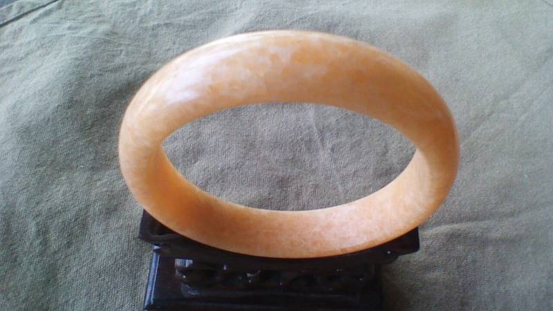 61 Mm Gold Gelb Weiß Natürlicher Calcit Smithsonit Kristall Edelstein Armreif Alle Gelber Pfirsich Huanglong von BonAmiJewels