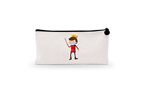 Bonamaison, Digital Bedruckte Leinwand-Stoff Mäppchen mit Reißverschluss, Mäppchen für die Schule, für Kinder, Jungen, Mädchen, 100% Baumwolle, Unisex, 1 Stück, 21x12 cm von Bonamaison