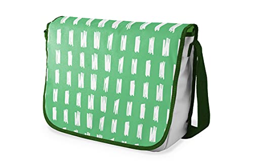 Bonamaison Digital Bedruckte Messenger Schultaschen mit Khaki Riemen für Mädchen und Jungen, Zurück zur Schule, Kuriertaschen für Schüler, Umhängetaschen, Größe: 29x36 cm von Bonamaison