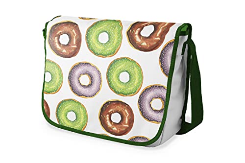 Le Jardin du Lin Digital Bedruckte Messenger Schultaschen mit Khaki Riemen für Mädchen und Jungen, Zurück zur Schule, Kuriertaschen für Schüler, Umhängetaschen, Größe: 29x36 Cm von Le Jardin du Lin