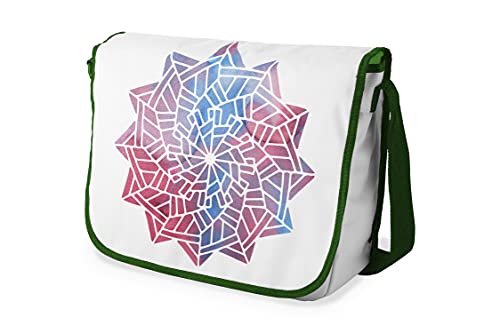 Le Jardin du Lin Digital Bedruckte Messenger Schultaschen mit Khaki Riemen für Mädchen und Jungen, Zurück zur Schule, Kuriertaschen für Schüler, Umhängetaschen, Größe: 29x36 Cm von Le Jardin du Lin