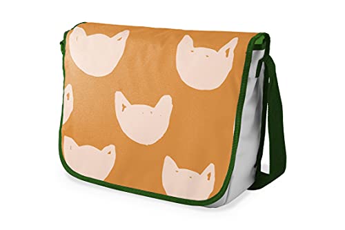 Le Jardin du Lin Digital Bedruckte Messenger Schultaschen mit Khaki Riemen für Mädchen und Jungen, Zurück zur Schule, Kuriertaschen für Schüler, Umhängetaschen, Größe: 29x36 Cm von Le Jardin du Lin