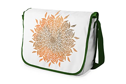 Le Jardin du Lin Digital Bedruckte Messenger Schultaschen mit Khaki Riemen für Mädchen und Jungen, Zurück zur Schule, Kuriertaschen für Schüler, Umhängetaschen, Größe: 29x36 Cm von Le Jardin du Lin