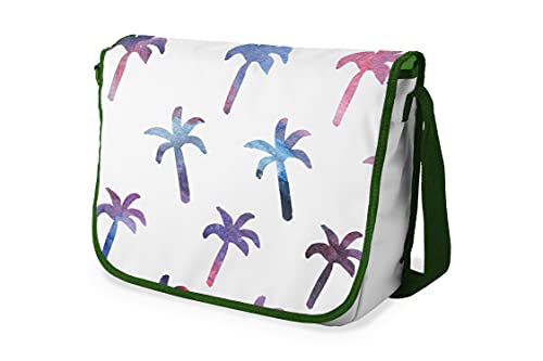 Bonamaison Digital Bedruckte Messenger Schultaschen mit Khaki Riemen für Mädchen und Jungen, Zurück zur Schule, Kuriertaschen für Schüler, Umhängetaschen, Größe: 29x36 cm von Bonamaison