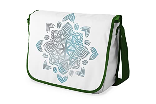 Le Jardin du Lin Digital Bedruckte Messenger Schultaschen mit Khaki Riemen für Mädchen und Jungen, Zurück zur Schule, Kuriertaschen für Schüler, Umhängetaschen, Größe: 29x36 Cm von Le Jardin du Lin