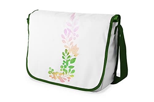 Le Jardin du Lin Digital Bedruckte Messenger Schultaschen mit Khaki Riemen für Mädchen und Jungen, Zurück zur Schule, Kuriertaschen für Schüler, Umhängetaschen, Größe: 29x36 Cm von Le Jardin du Lin