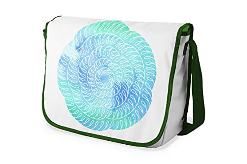 Le Jardin du Lin Digital Bedruckte Messenger Schultaschen mit Khaki Riemen für Mädchen und Jungen, Zurück zur Schule, Kuriertaschen für Schüler, Umhängetaschen, Größe: 29x36 Cm von Le Jardin du Lin