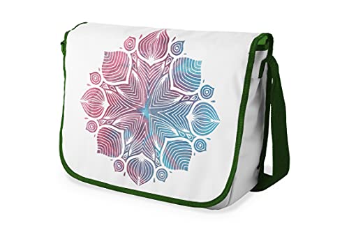 Le Jardin du Lin Digital Bedruckte Messenger Schultaschen mit Khaki Riemen für Mädchen und Jungen, Zurück zur Schule, Kuriertaschen für Schüler, Umhängetaschen, Größe: 29x36 Cm von Le Jardin du Lin