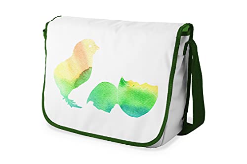 Le Jardin du Lin Digital Bedruckte Messenger Schultaschen mit Khaki Riemen für Mädchen und Jungen, Zurück zur Schule, Kuriertaschen für Schüler, Umhängetaschen, Größe: 29x36 Cm von Le Jardin du Lin