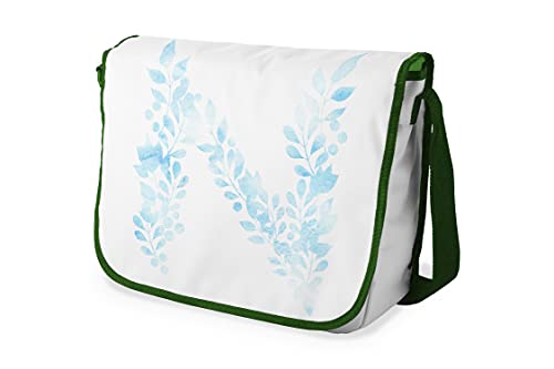 Le Jardin du Lin Digital Bedruckte Messenger Schultaschen mit Khaki Riemen für Mädchen und Jungen, Zurück zur Schule, Kuriertaschen für Schüler, Umhängetaschen, Größe: 29x36 Cm von Le Jardin du Lin