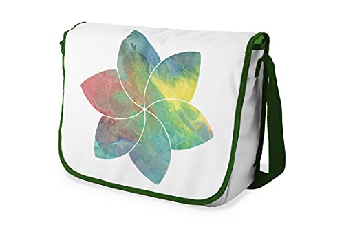 Le Jardin du Lin Digital Bedruckte Messenger Schultaschen mit Khaki Riemen für Mädchen und Jungen, Zurück zur Schule, Kuriertaschen für Schüler, Umhängetaschen, Größe: 29x36 Cm von Le Jardin du Lin