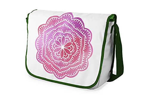 Le Jardin du Lin Digital Bedruckte Messenger Schultaschen mit Khaki Riemen für Mädchen und Jungen, Zurück zur Schule, Kuriertaschen für Schüler, Umhängetaschen, Größe: 29x36 Cm von Le Jardin du Lin