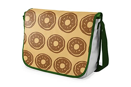 Bonamaison Digital Bedruckte Messenger Schultaschen mit Khaki Riemen für Mädchen und Jungen, Zurück zur Schule, Kuriertaschen für Schüler, Umhängetaschen, Größe: 29x36 cm von Bonamaison