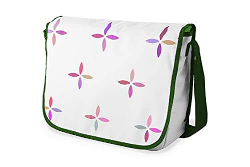 Le Jardin du Lin Digital Bedruckte Messenger Schultaschen mit Khaki Riemen für Mädchen und Jungen, Zurück zur Schule, Kuriertaschen für Schüler, Umhängetaschen, Größe: 29x36 Cm von Le Jardin du Lin