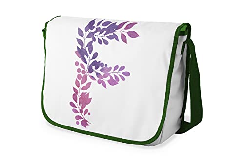 Le Jardin du Lin Digital Bedruckte Messenger Schultaschen mit Khaki Riemen für Mädchen und Jungen, Zurück zur Schule, Kuriertaschen für Schüler, Umhängetaschen, Größe: 29x36 Cm von Le Jardin du Lin