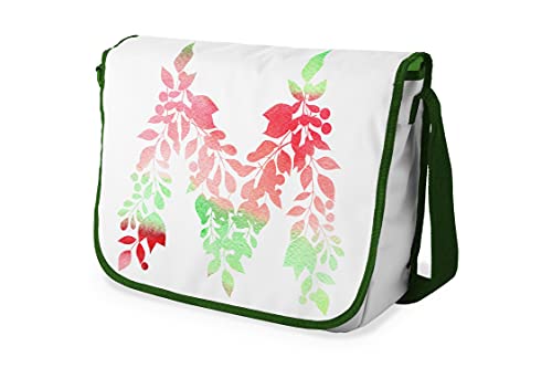 Le Jardin du Lin Digital Bedruckte Messenger Schultaschen mit Khaki Riemen für Mädchen und Jungen, Zurück zur Schule, Kuriertaschen für Schüler, Umhängetaschen, Größe: 29x36 Cm von Le Jardin du Lin