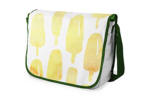 Le Jardin du Lin Digital Bedruckte Messenger Schultaschen mit Khaki Riemen für Mädchen und Jungen, Zurück zur Schule, Kuriertaschen für Schüler, Umhängetaschen, Größe: 29x36 Cm von Le Jardin du Lin