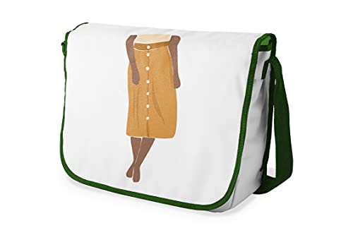 Le Jardin du Lin Digital Bedruckte Messenger Schultaschen mit Khaki Riemen für Mädchen und Jungen, Zurück zur Schule, Kuriertaschen für Schüler, Umhängetaschen, Größe: 29x36 Cm von Le Jardin du Lin