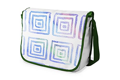 Le Jardin du Lin Digital Bedruckte Messenger Schultaschen mit Khaki Riemen für Mädchen und Jungen, Zurück zur Schule, Kuriertaschen für Schüler, Umhängetaschen, Größe: 29x36 Cm von Le Jardin du Lin