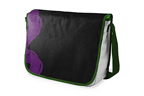 Bonamaison Digital Bedruckte Messenger Schultaschen mit Khaki Riemen für Mädchen und Jungen, Zurück zur Schule, Kuriertaschen für Schüler, Umhängetaschen, Größe: 29x36 cm von Bonamaison