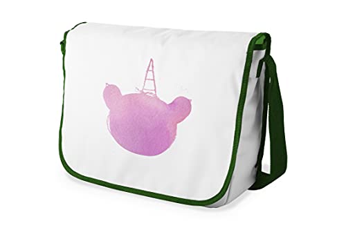 Le Jardin du Lin Digital Bedruckte Messenger Schultaschen mit Khaki Riemen für Mädchen und Jungen, Zurück zur Schule, Kuriertaschen für Schüler, Umhängetaschen, Größe: 29x36 Cm von Le Jardin du Lin