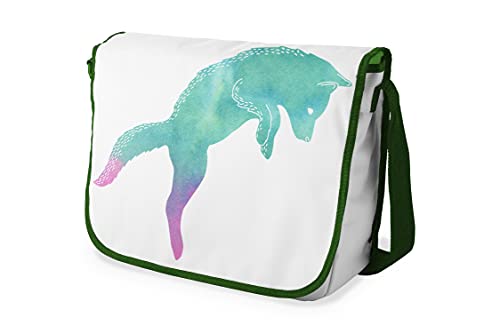 Le Jardin du Lin Digital Bedruckte Messenger Schultaschen mit Khaki Riemen für Mädchen und Jungen, Zurück zur Schule, Kuriertaschen für Schüler, Umhängetaschen, Größe: 29x36 Cm von Le Jardin du Lin