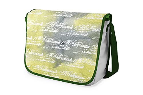 Le Jardin du Lin Digital Bedruckte Messenger Schultaschen mit Khaki Riemen für Mädchen und Jungen, Zurück zur Schule, Kuriertaschen für Schüler, Umhängetaschen, Größe: 29x36 Cm von Le Jardin du Lin