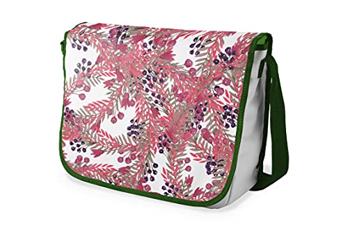 Le Jardin du Lin Digital Bedruckte Messenger Schultaschen mit Khaki Riemen für Mädchen und Jungen, Zurück zur Schule, Kuriertaschen für Schüler, Umhängetaschen, Größe: 29x36 Cm von Le Jardin du Lin