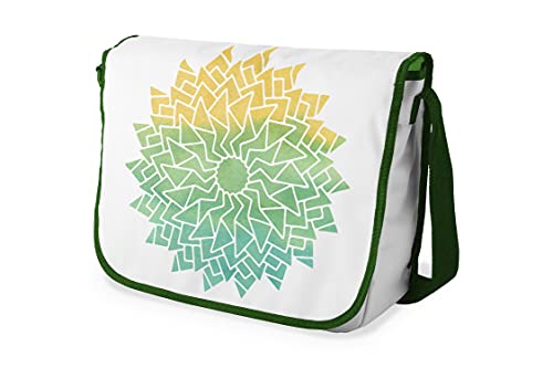 Le Jardin du Lin Digital Bedruckte Messenger Schultaschen mit Khaki Riemen für Mädchen und Jungen, Zurück zur Schule, Kuriertaschen für Schüler, Umhängetaschen, Größe: 29x36 Cm von Le Jardin du Lin