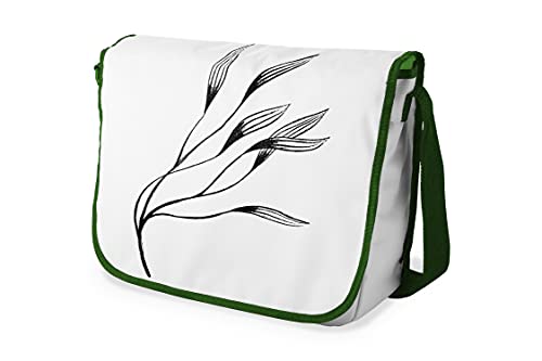 Le Jardin du Lin Digital Bedruckte Messenger Schultaschen mit Khaki Riemen für Mädchen und Jungen, Zurück zur Schule, Kuriertaschen für Schüler, Umhängetaschen, Größe: 29x36 Cm von Le Jardin du Lin