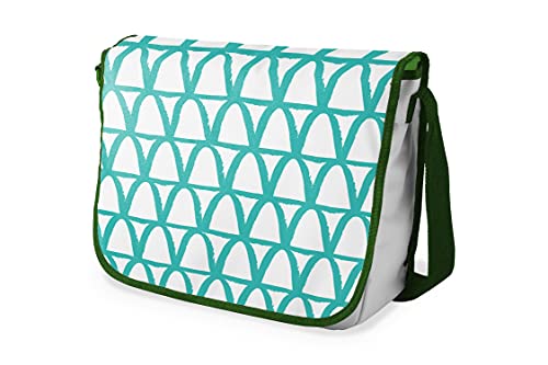 Le Jardin du Lin Digital Bedruckte Messenger Schultaschen mit Khaki Riemen für Mädchen und Jungen, Zurück zur Schule, Kuriertaschen für Schüler, Umhängetaschen, Größe: 29x36 Cm von Le Jardin du Lin