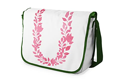 Bonamaison Digital Bedruckte Messenger Schultaschen mit Khaki Riemen für Mädchen und Jungen, Zurück zur Schule, Kuriertaschen für Schüler, Umhängetaschen, Größe: 29x36 cm von Bonamaison