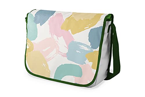 Le Jardin du Lin Digital Bedruckte Messenger Schultaschen mit Khaki Riemen für Mädchen und Jungen, Zurück zur Schule, Kuriertaschen für Schüler, Umhängetaschen, Größe: 29x36 Cm von Le Jardin du Lin