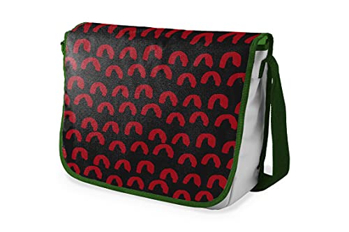 Le Jardin du Lin Digital Bedruckte Messenger Schultaschen mit Khaki Riemen für Mädchen und Jungen, Zurück zur Schule, Kuriertaschen für Schüler, Umhängetaschen, Größe: 29x36 Cm von Le Jardin du Lin