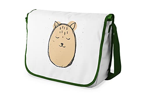 Le Jardin du Lin Digital Bedruckte Messenger Schultaschen mit Khaki Riemen für Mädchen und Jungen, Zurück zur Schule, Kuriertaschen für Schüler, Umhängetaschen, Größe: 29x36 Cm von Le Jardin du Lin