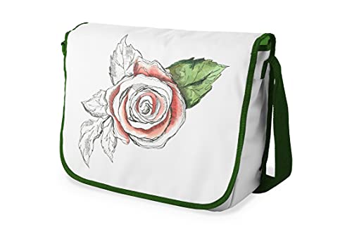 Le Jardin du Lin Digital Bedruckte Messenger Schultaschen mit Khaki Riemen für Mädchen und Jungen, Zurück zur Schule, Kuriertaschen für Schüler, Umhängetaschen, Größe: 29x36 Cm von Le Jardin du Lin