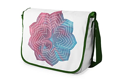 Le Jardin du Lin Digital Bedruckte Messenger Schultaschen mit Khaki Riemen für Mädchen und Jungen, Zurück zur Schule, Kuriertaschen für Schüler, Umhängetaschen, Größe: 29x36 Cm von Le Jardin du Lin