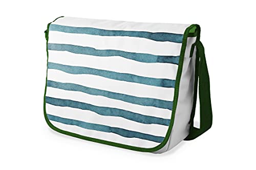 Le Jardin du Lin Digital Bedruckte Messenger Schultaschen mit Khaki Riemen für Mädchen und Jungen, Zurück zur Schule, Kuriertaschen für Schüler, Umhängetaschen, Größe: 29x36 Cm von Le Jardin du Lin