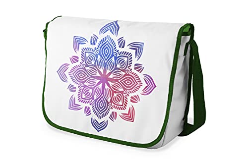 Le Jardin du Lin Digital Bedruckte Messenger Schultaschen mit Khaki Riemen für Mädchen und Jungen, Zurück zur Schule, Kuriertaschen für Schüler, Umhängetaschen, Größe: 29x36 Cm von Le Jardin du Lin