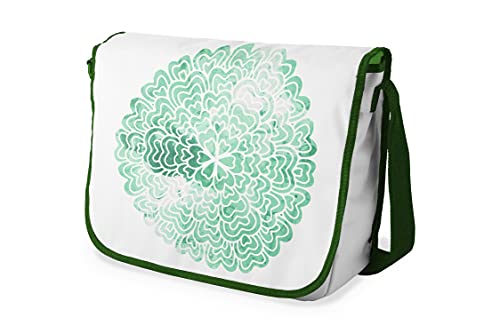 Le Jardin du Lin Digital Bedruckte Messenger Schultaschen mit Khaki Riemen für Mädchen und Jungen, Zurück zur Schule, Kuriertaschen für Schüler, Umhängetaschen, Größe: 29x36 Cm von Le Jardin du Lin