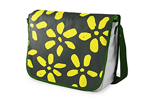 Le Jardin du Lin Digital Bedruckte Messenger Schultaschen mit Khaki Riemen für Mädchen und Jungen, Zurück zur Schule, Kuriertaschen für Schüler, Umhängetaschen, Größe: 29x36 Cm von Le Jardin du Lin