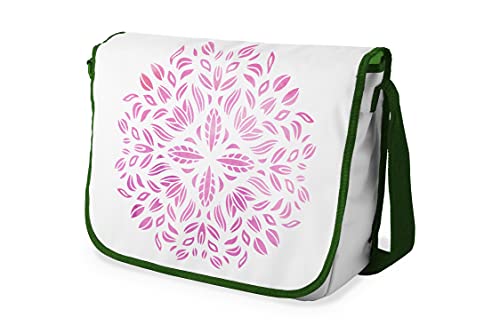 Le Jardin du Lin Digital Bedruckte Messenger Schultaschen mit Khaki Riemen für Mädchen und Jungen, Zurück zur Schule, Kuriertaschen für Schüler, Umhängetaschen, Größe: 29x36 Cm von Le Jardin du Lin