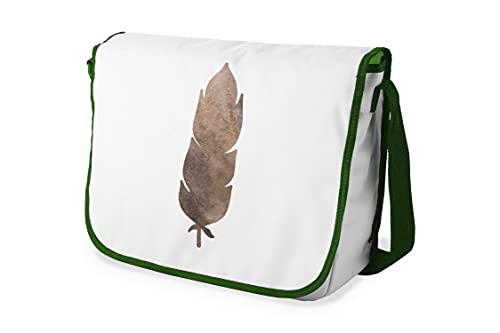 Le Jardin du Lin Digital Bedruckte Messenger Schultaschen mit Khaki Riemen für Mädchen und Jungen, Zurück zur Schule, Kuriertaschen für Schüler, Umhängetaschen, Größe: 29x36 Cm von Le Jardin du Lin